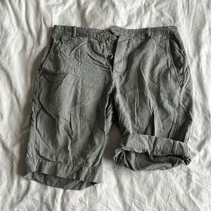 Gray chambray shorts